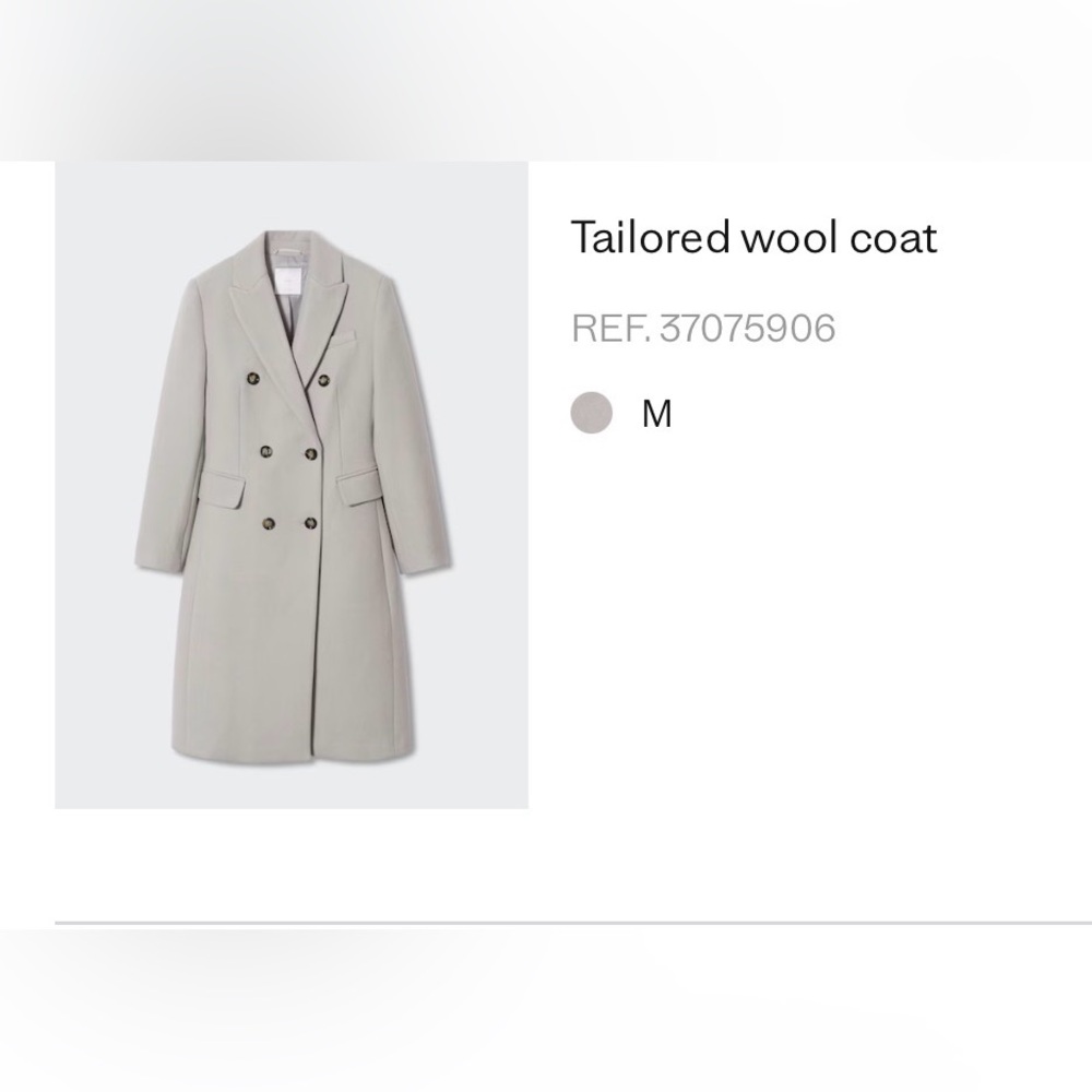 Mango tailored wool coat